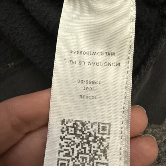 True Relgion Hoodie Men 2XL XXL Faded Black Logo Monogram AOP Sweatshirt Y2K Gym - Picture 8 of 9